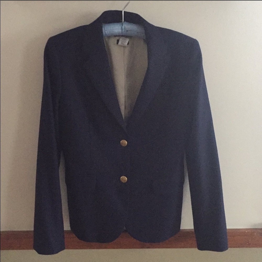 J crew Wool School boy navy blazer